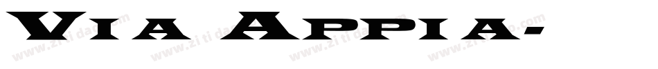 Via Appia字体转换